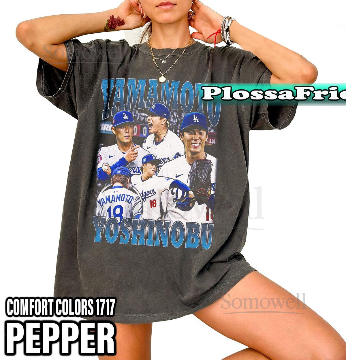 Limited Yoshinobu Yamamoto Dodgers Comfort Colors ShirtVintage Y2K T-shirt - Gift For Fan Graphic TeeGift For Woman and Man Unisex T-Shirt_581