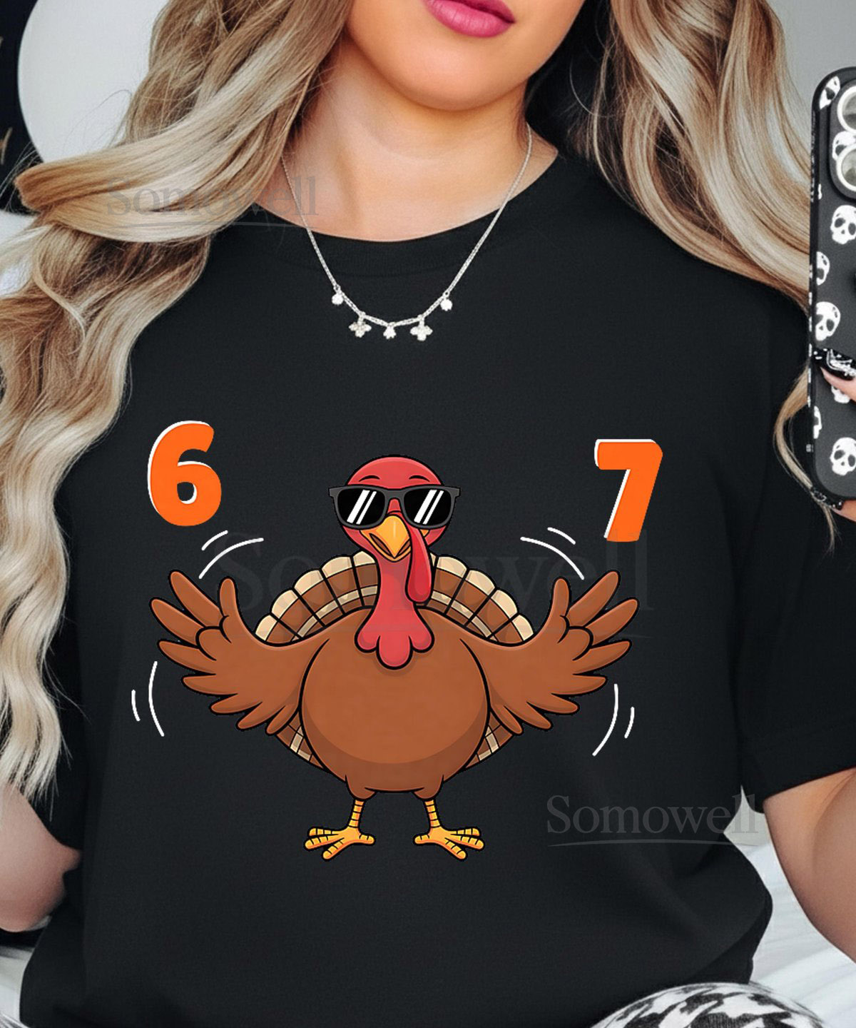 Funny 67 Thanksgiving Shirt Middle School 6 7 Funny 67 Meme Funny Turkey T-Shirt Perfect for Thanksgiving Unisex Softstyle Tee_167