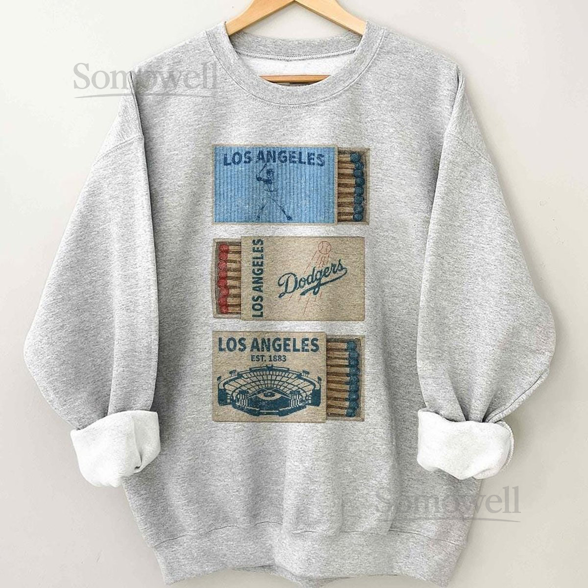 Los Angeles Dodgers Matchbox Sweatshirt Fan Baseball Merch Game Day Shirt For Fan_629