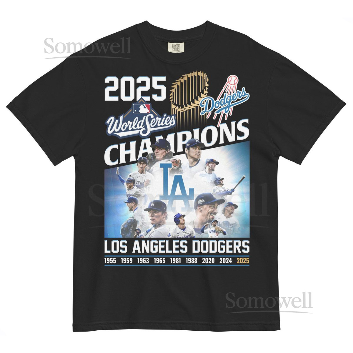 Los Angeles Dodgers Champions Tee 2025 Vintage Style Graphic_281
