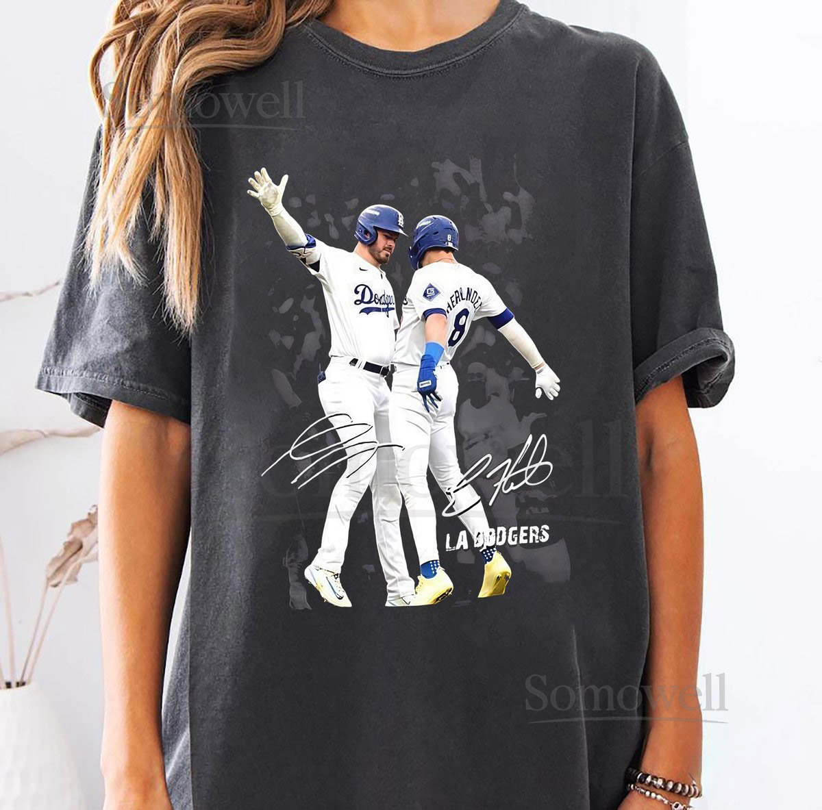 Kiké Hernandez And Gavin Lux Funny Celebartion Comfort Colors Shirt Los Angeles Baseball Champions 2025 Retro Shirt Gift For Boy Girl_484
