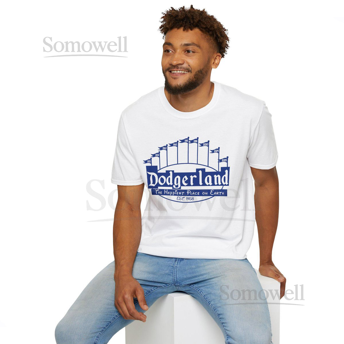 2025 Champions Dodgerland Unisex Softstyle T-Shirt Retro Graphic Tee Perfect for Game Days Casual Wear Sports Fan Gift Summer Essential_13
