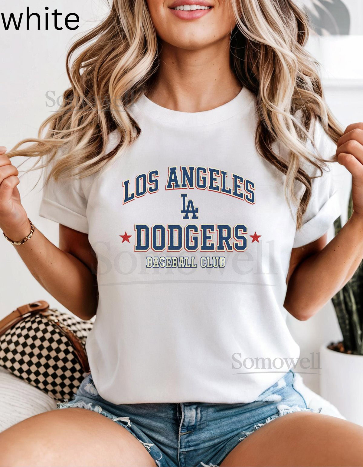 Dodgers Baseball T-Shirt Comfort Colors Vintage LA Tee_303