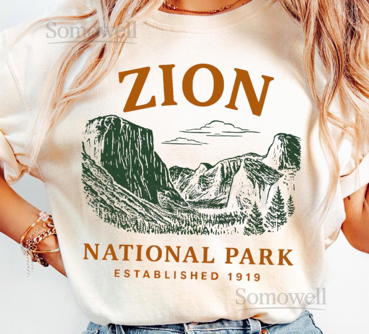 Zion National Park Comfort Colors Tshirt Utah Hiking Gift Tee_828
