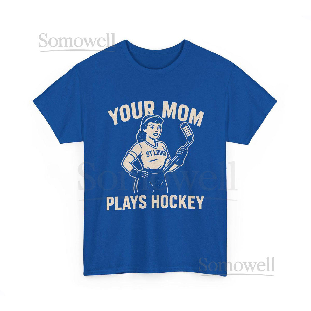 Your Mom Plays Hockey Unisex Tee Funny Sports T-Shirt Gift for Hockey Moms Vintage Style Shirt Athletic Apparel_826