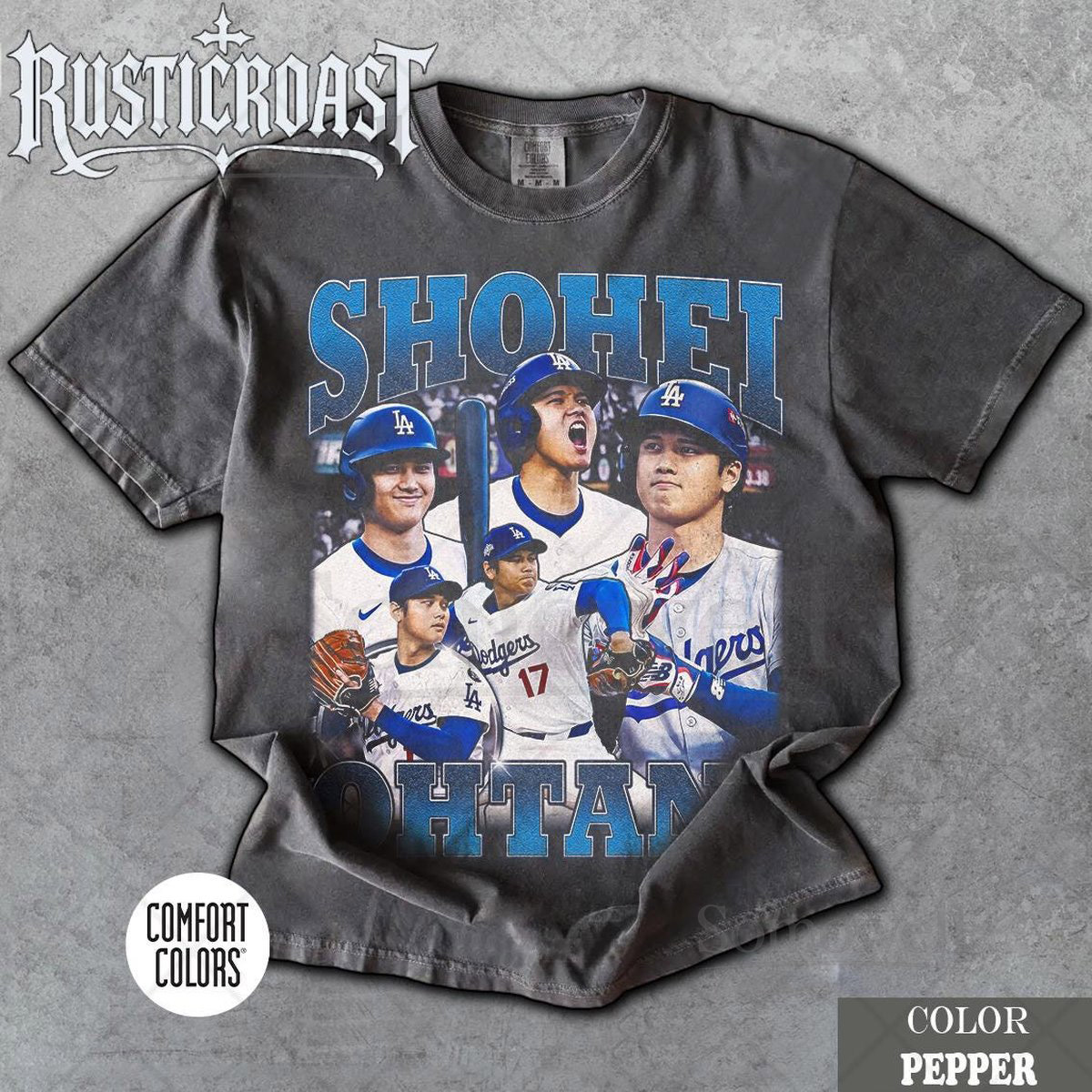 Limited Comfort Colors Shohei Ohtani T-Shirt Shohei Ohtani Dodgers Baseball Fan T-Shirt Gift For Women and Man Unisex T-Shirt_578