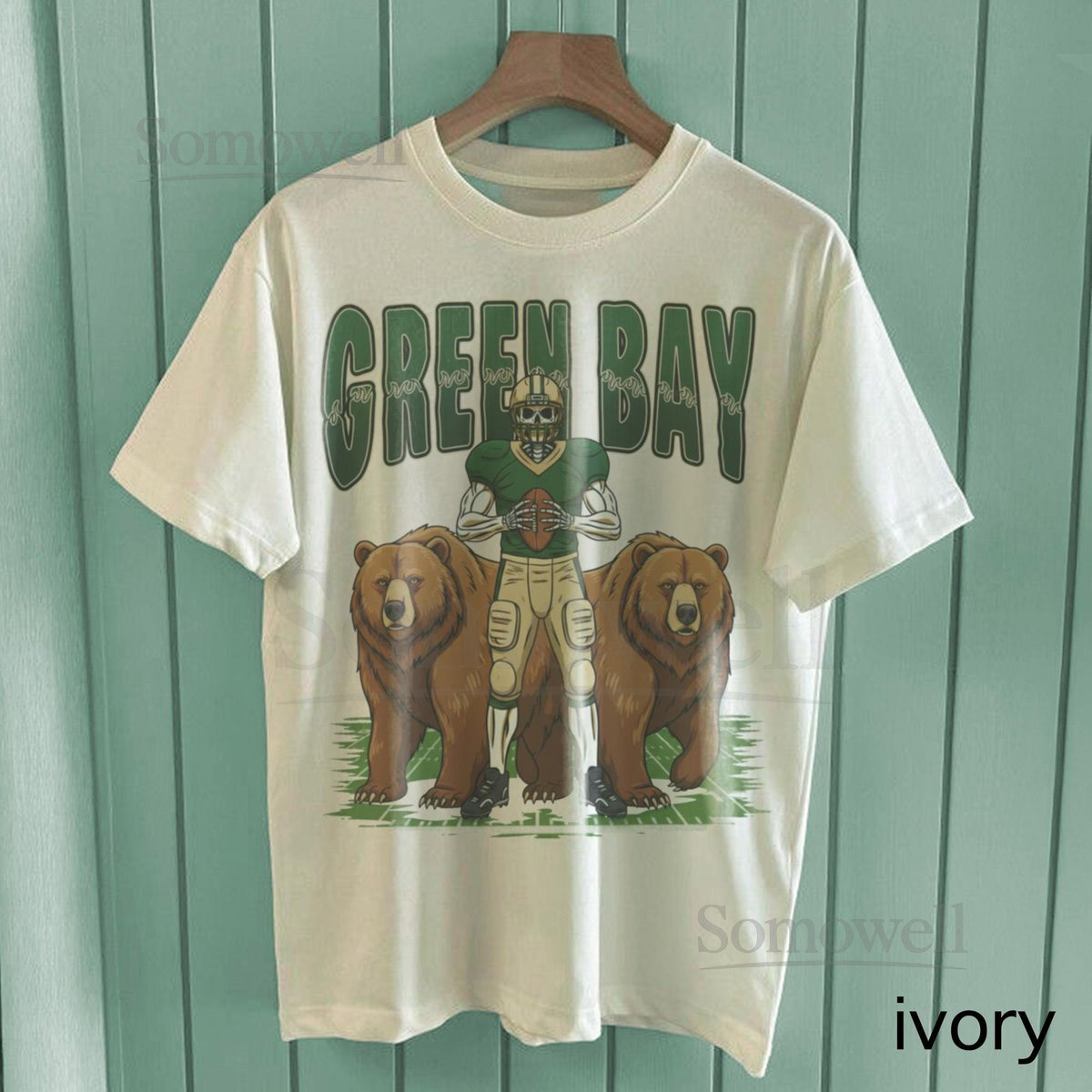 Retro Green Bay Football Shirt Comfort Colors Packers Football Tee Vintage 90s Game Day T-Shirt Old School Merch_639