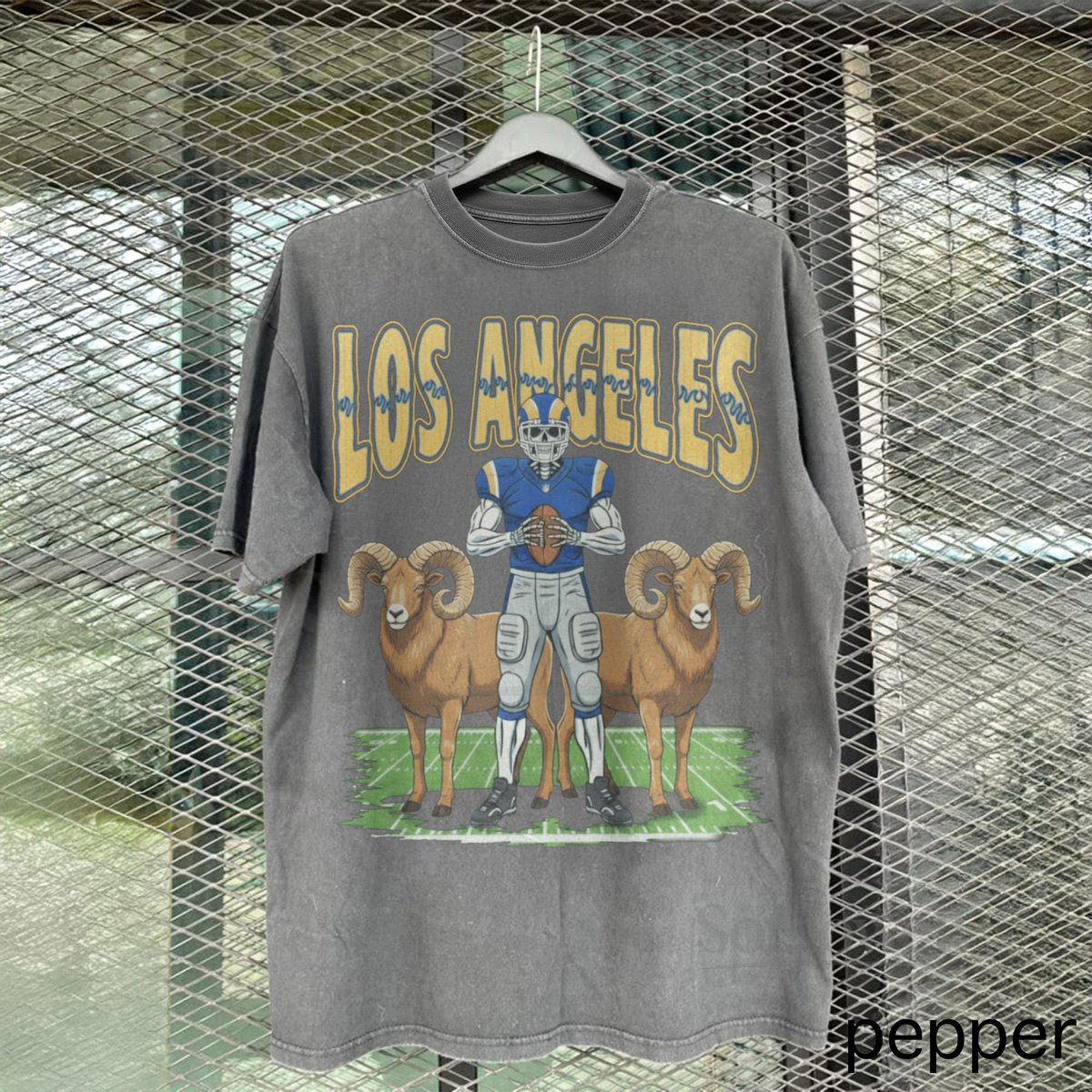 Retro Los Angeles Football Shirt Comfort Colors Rams Football Tee Vintage 90s Game Day T-Shirt Old School Fan Merch_726