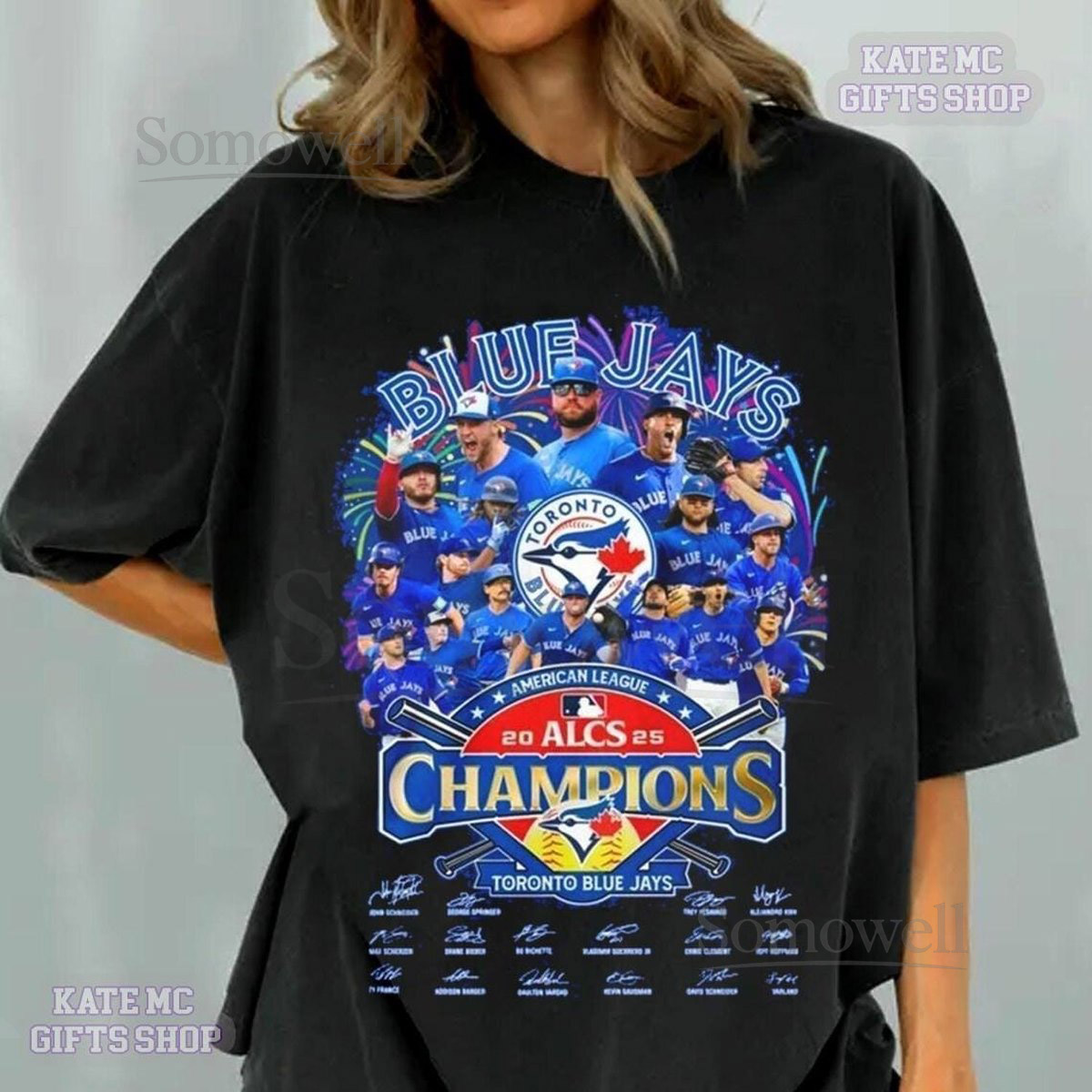 Toronto Blue Jays 2025 AL East Division Champion Team Players Signatures Shirt Toronto Baseball Champions 2025 Toronto Blue Jays Shirt_565