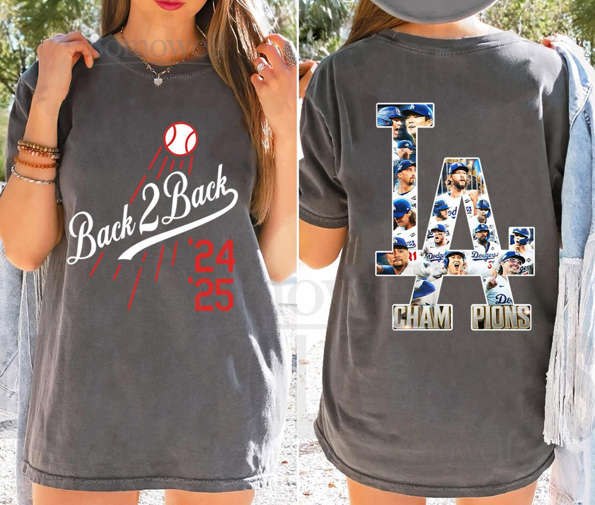 Los Angeles Dodgers Back 2 Back Champions 2 sided Shirt 2025 LA Baseball World Series Champion Shirt 2025 Lets Go Los Angeles_618