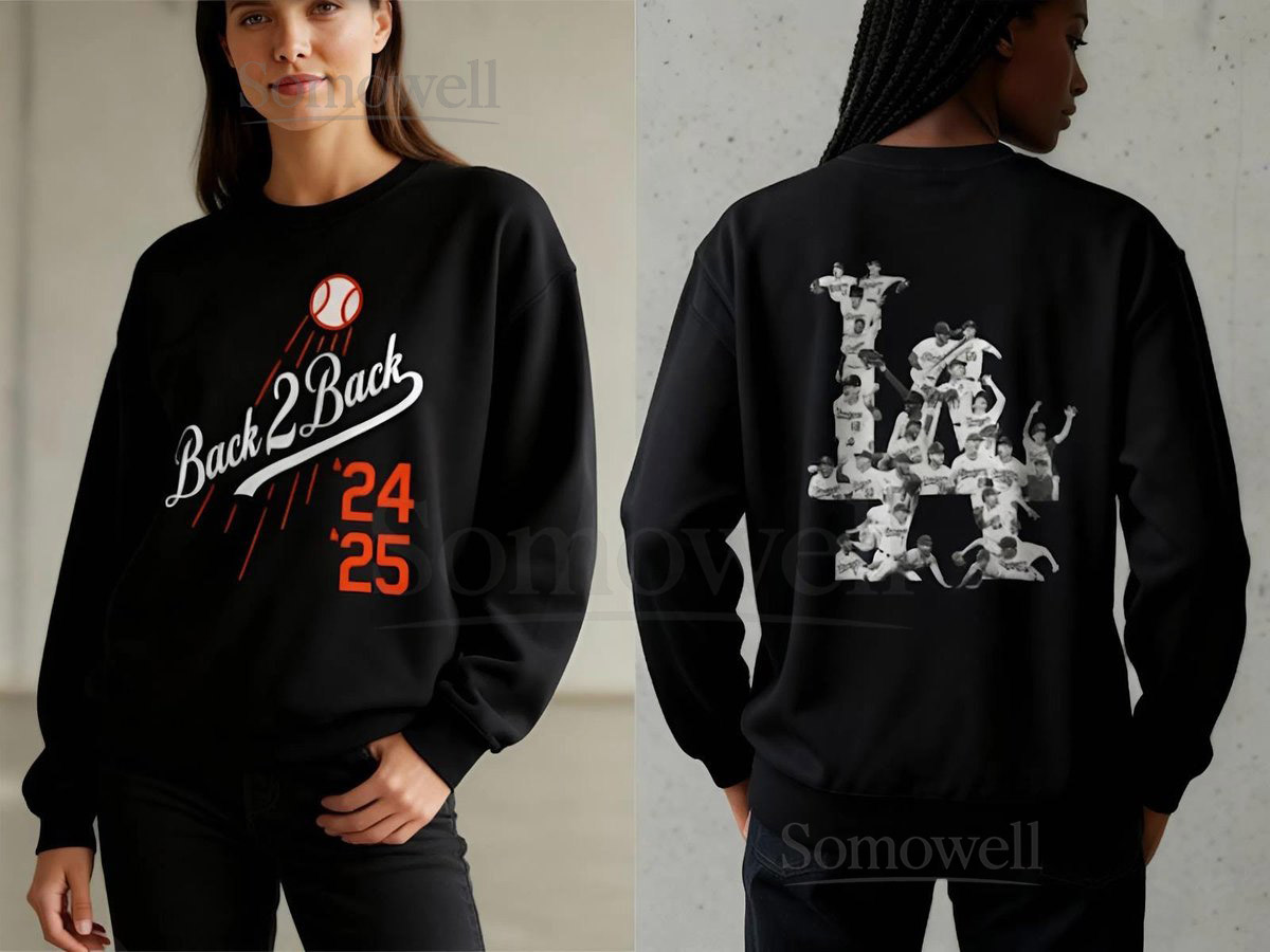 Back 2 Back Champions T-Shirt 2024 2025 Win Baseball Fan Tee Dodgers Tee Celebration Shirt Sports Gift Victory Apparel_47