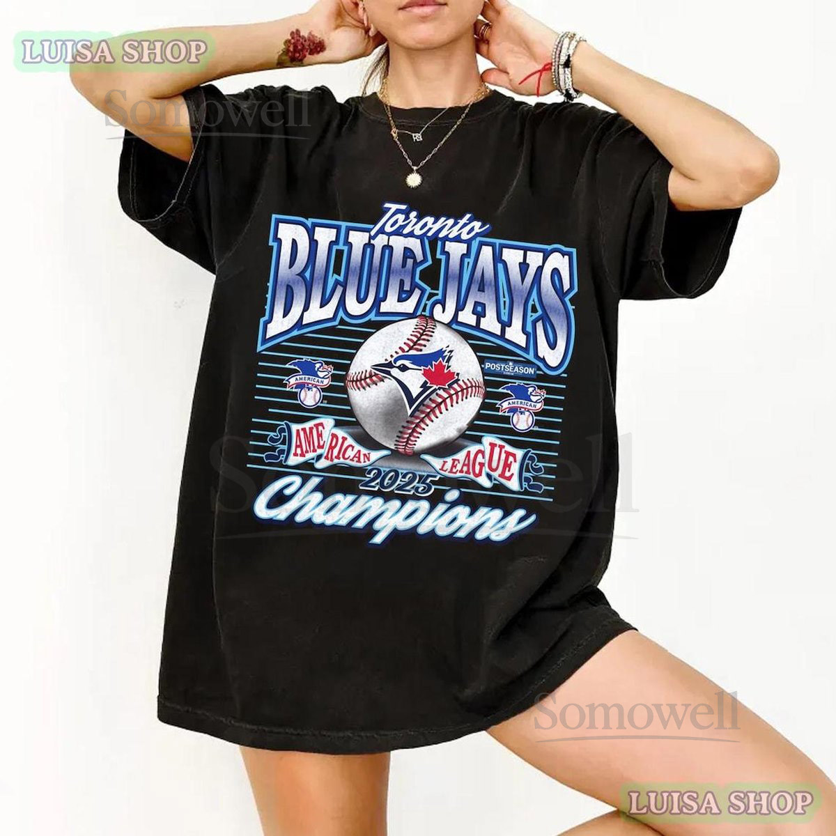 Toronto Blue Jays American League Champions ShirtAL Champs 2025 Vintage TeeJays Postseason Comfort Colors Fan GiftRetro Baseball Pullover_863