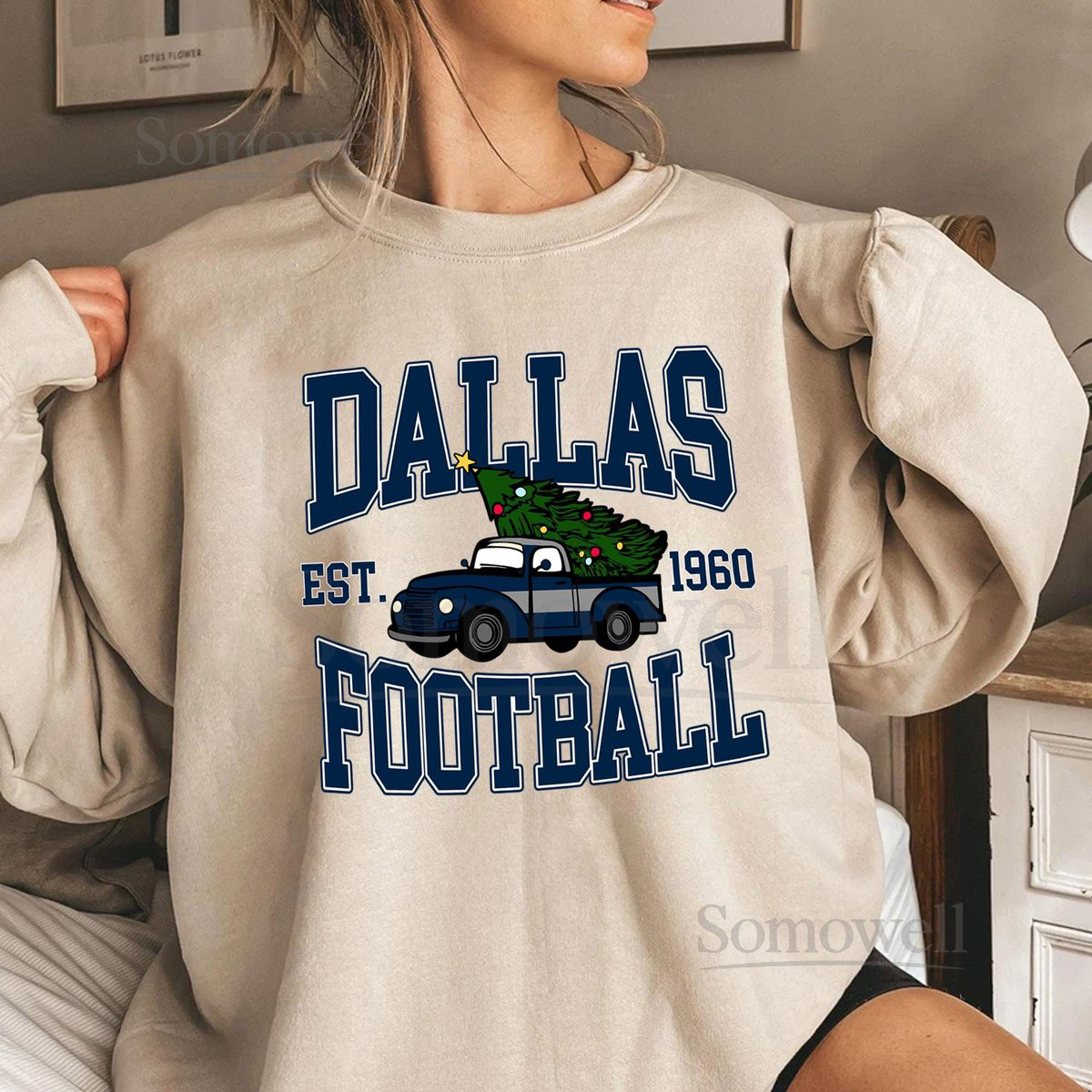 Dallas Football Sweatshirt Christmas Truck Game Day Shirt_240