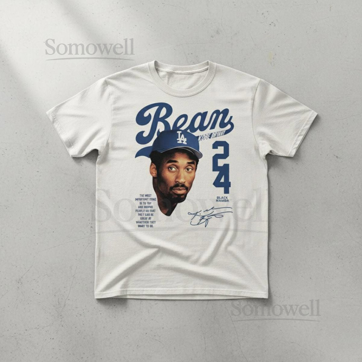 Kobe quotBeanquot Bryant Graphic T-Shirt Los Angeles Basketball 90s Retro Streetwear 90s Retro shirt DODGERS KOBE_418