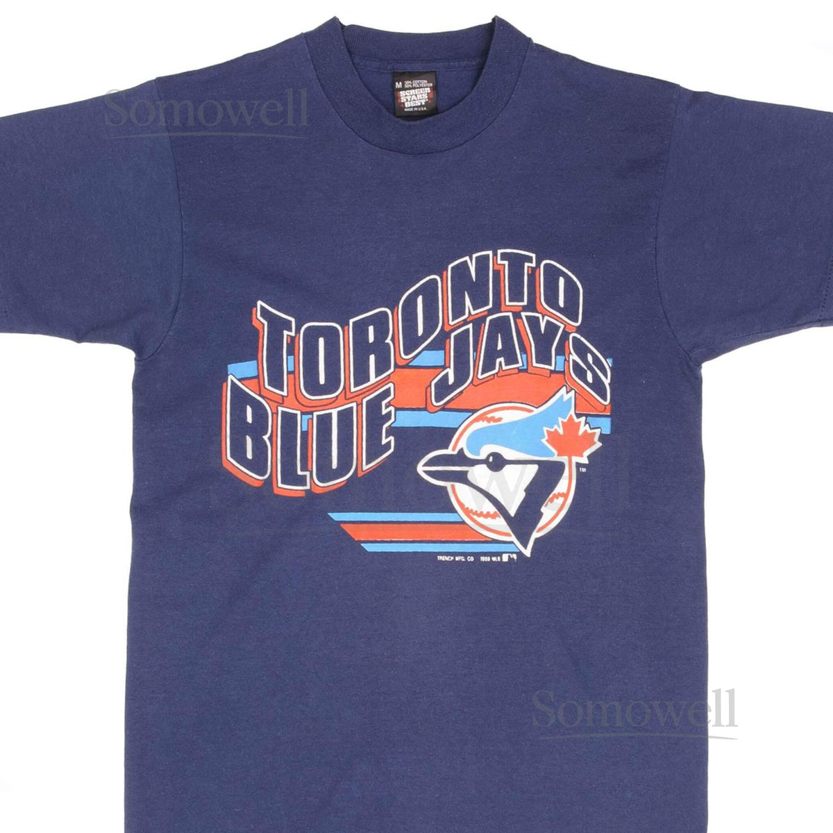 Vintage mlb toronto blue jays 1989 tee shirt size small made in usa_495
