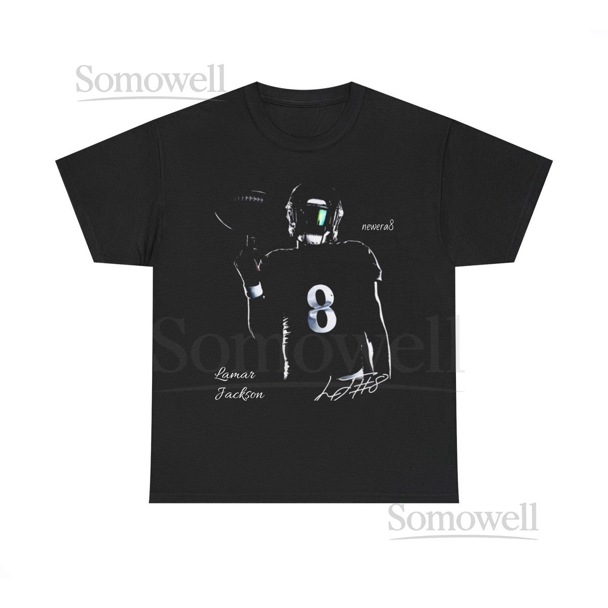 Lamar Jackson Baltimore Ravens T Shirt Autograph Edition_754