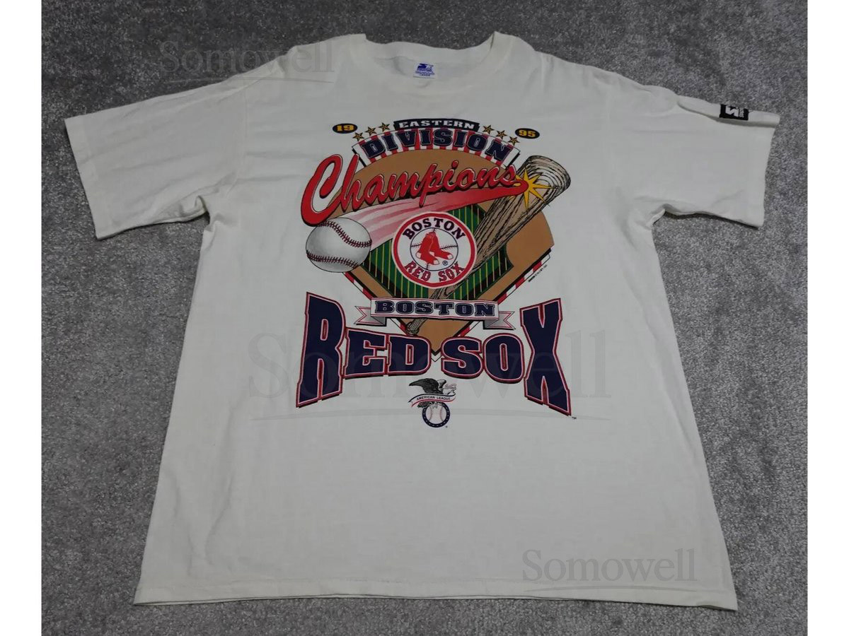 Vintage Single Stitch Adult Shirt 1995 Boston Red Sox Eastern Division Champions_710