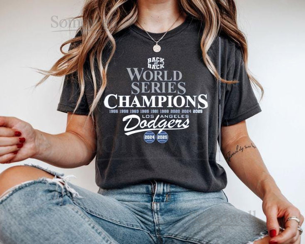 Comfort color Dodgers B2B World Series Champions 2025 T-Shirt Baseball Fan Gift LA Dodgers Victory T-shirt_223