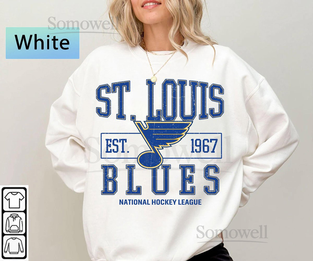 Vintage St Louis Blues Hockey Sweatshirt St Louis Blues Shirt St Louis Blues Hoodie Hockey Fan Shirt ST Louis Ice Hockey_758