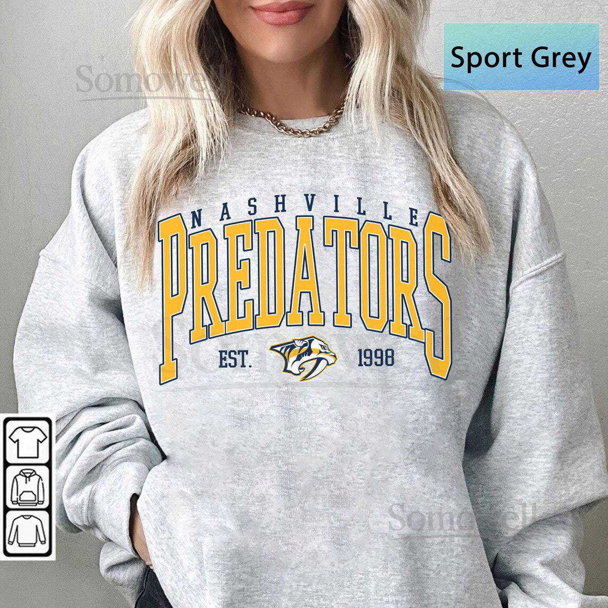 Nashville Predators Crewneck Vintage Nashville hockey sweatshirt Nashville Hockey Tee Predators Hockey hoodie sweater_328