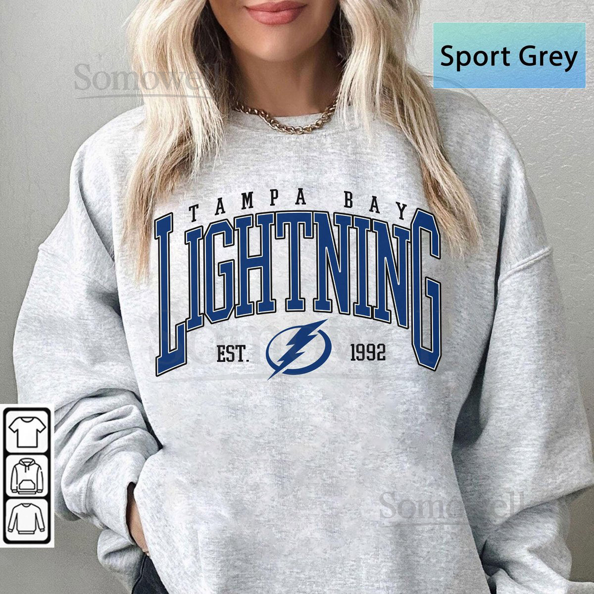 Vintage style Tampa Bay Lightning Sweatshirt Retro Tampa Bay tee Lightning Hockey Fan shirt Tampa BayCrewneck Lightning hockey shirt_528