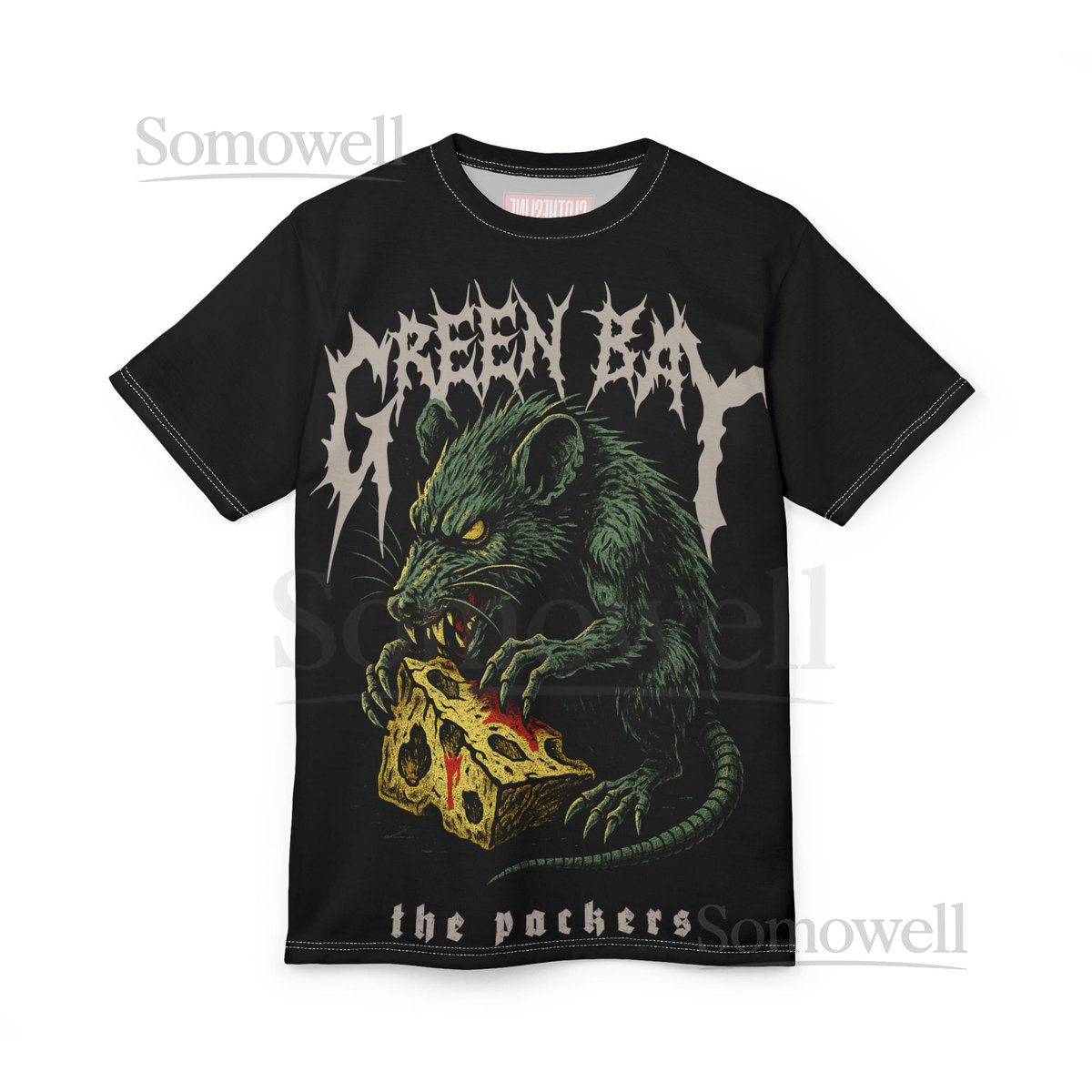 Green Bay Packers Heavy Metal Rat Graphic Tee Unisex Football Shirt_462