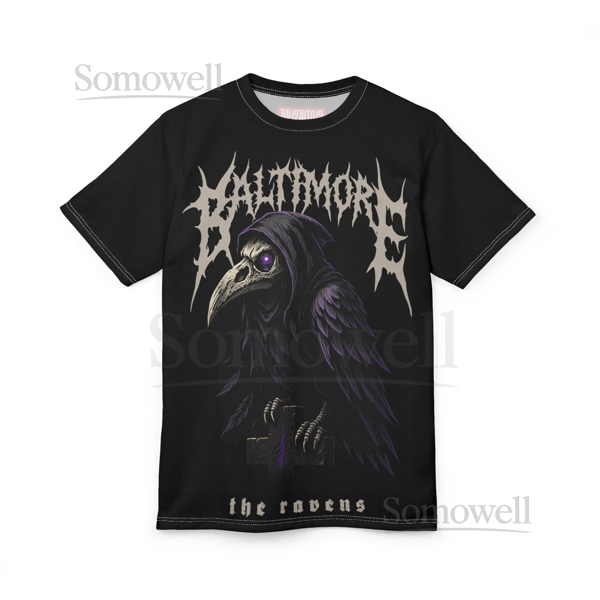 Baltimore Ravens Heavy Metal Graphic Tee Football Fan Shirt_147