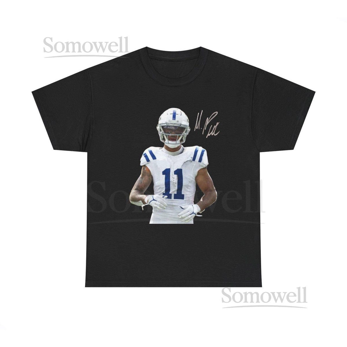 Michael Pittman Indianapolis Colts T Shirt Autograph E_765