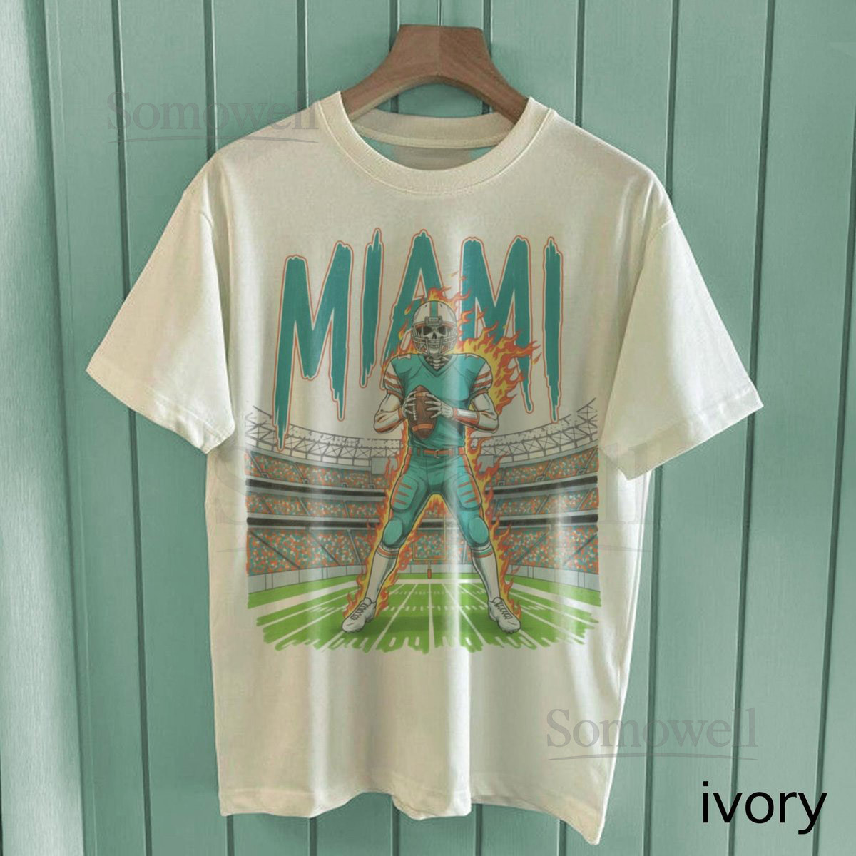 Comfort Colors Miami Football Shirt Retro Dolphins Game Day Tee Vintage 90s Football Fan T-Shirt_265