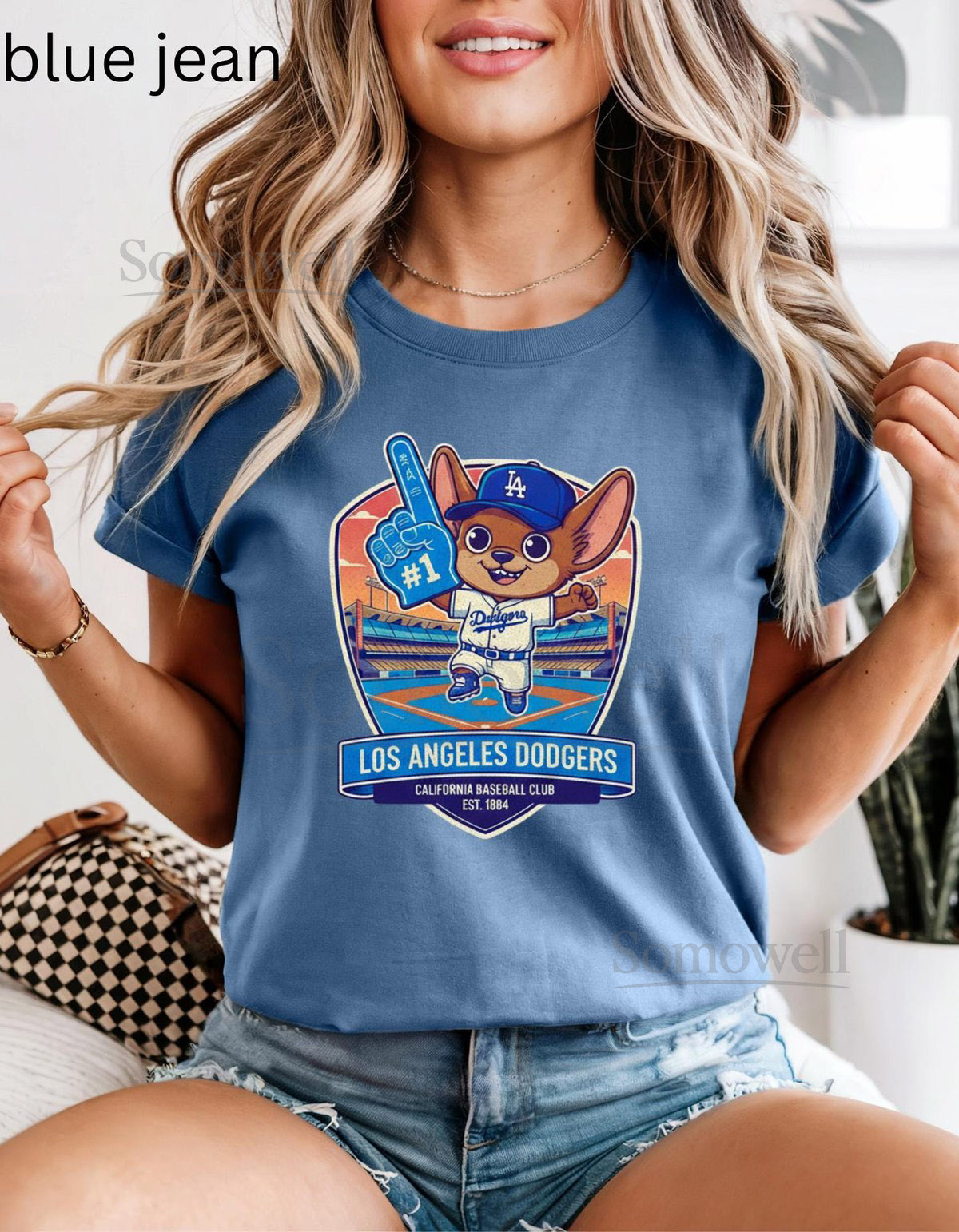 LABUBU Dodgers Retro Shirt Comfort Colors Cotton Baseball Graphic Tee Cute Vintage Fan Gift_564