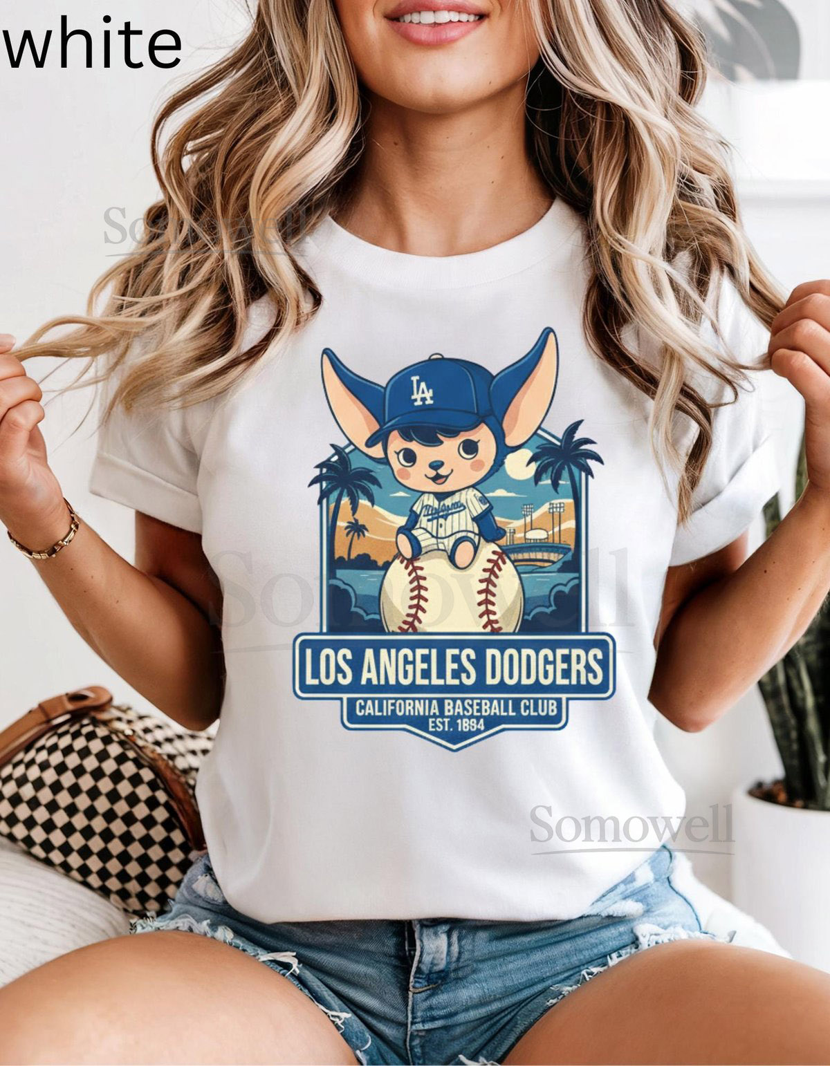 LABUBU Dodgers Retro Shirt Comfort Colors Cotton Baseball Graphic Tee Cute Vintage Fan Gift_565