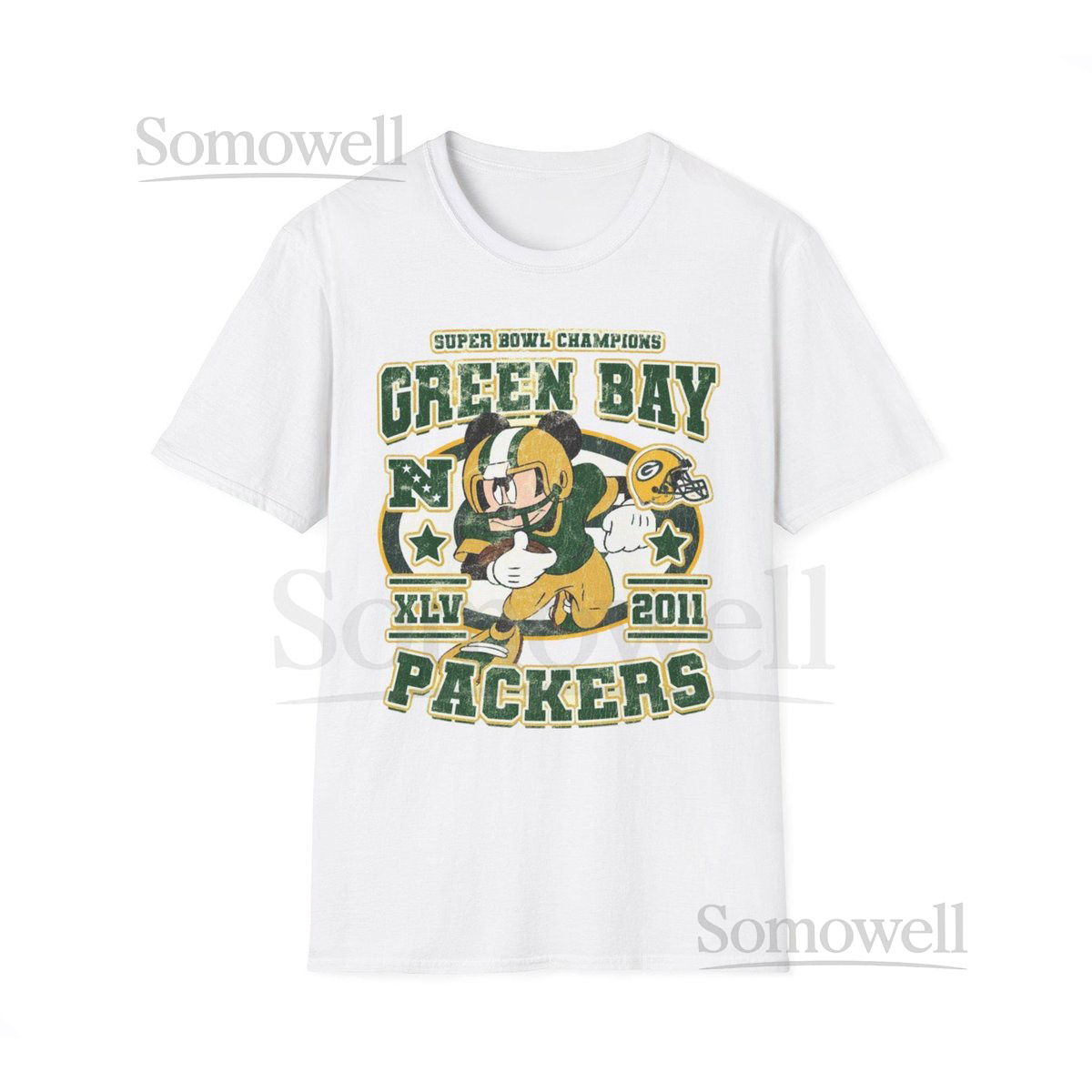 Green Bay Packers Mascot Retro T-Shirt Super Bowl XLV 2011_467