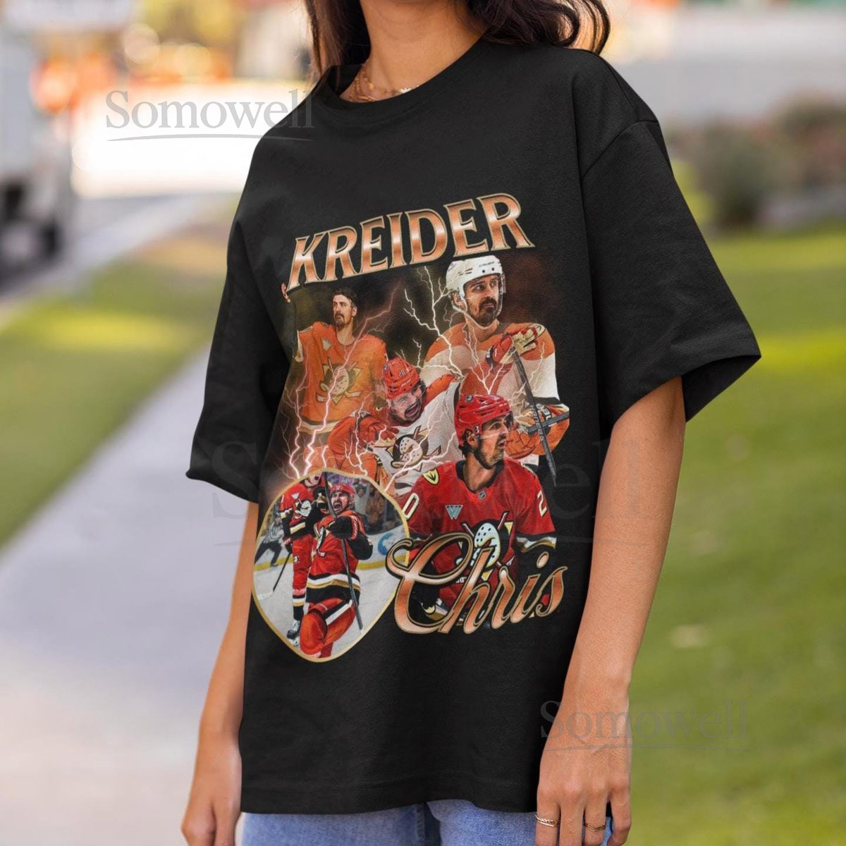 Chris Kreider Shirt Vintage 90s Anaheim Ducks NHL Hockey Design Retro Bootleg Sweater Gift Classic Graphic Tee Unisex TShirt Limited Edition_77