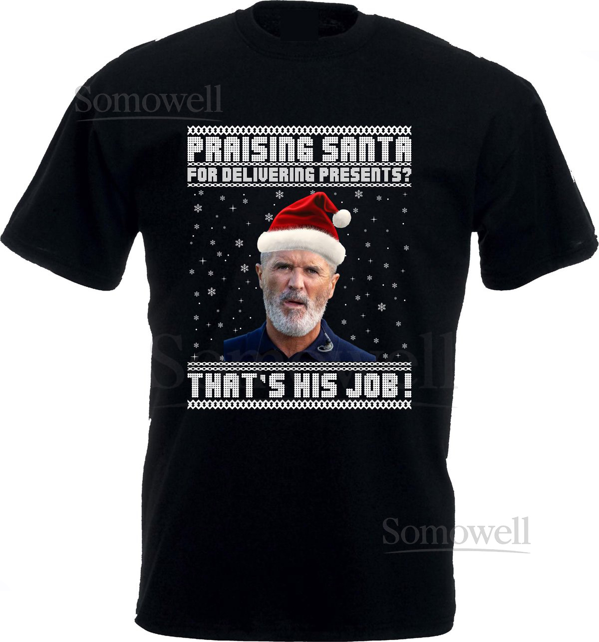 Roy Praising Santa For doing his job T-shirt Red Christmas Shirt Christmas Great Gift For Football Fans That's His Job Adult Kids Tee Top_370