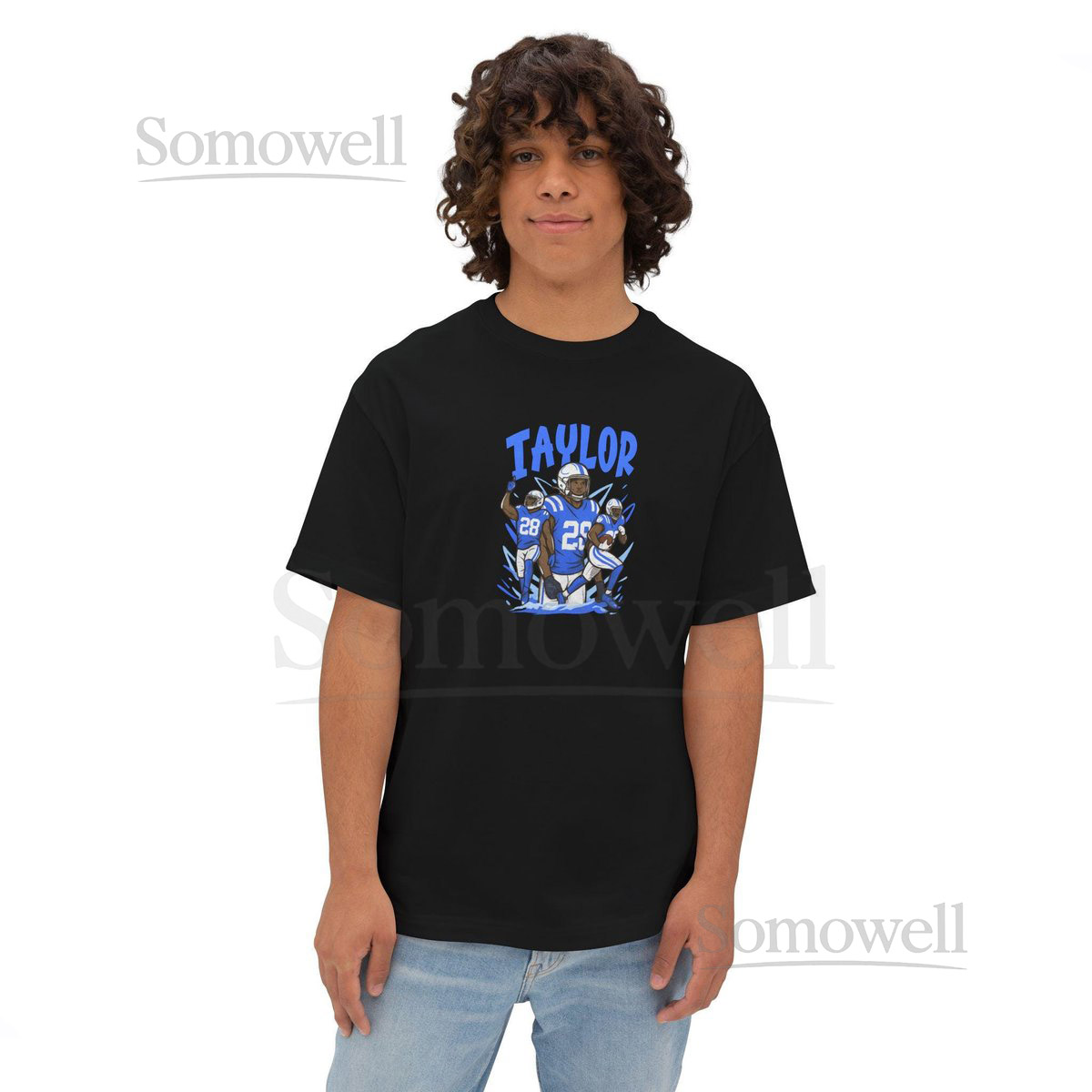 Vintage Jonathan Taylor Retro Oversized Tee Shirt Indianapolis Colts Fan Gift Unisex T-Shirt Boxy Tee Streetwear Ap_1019