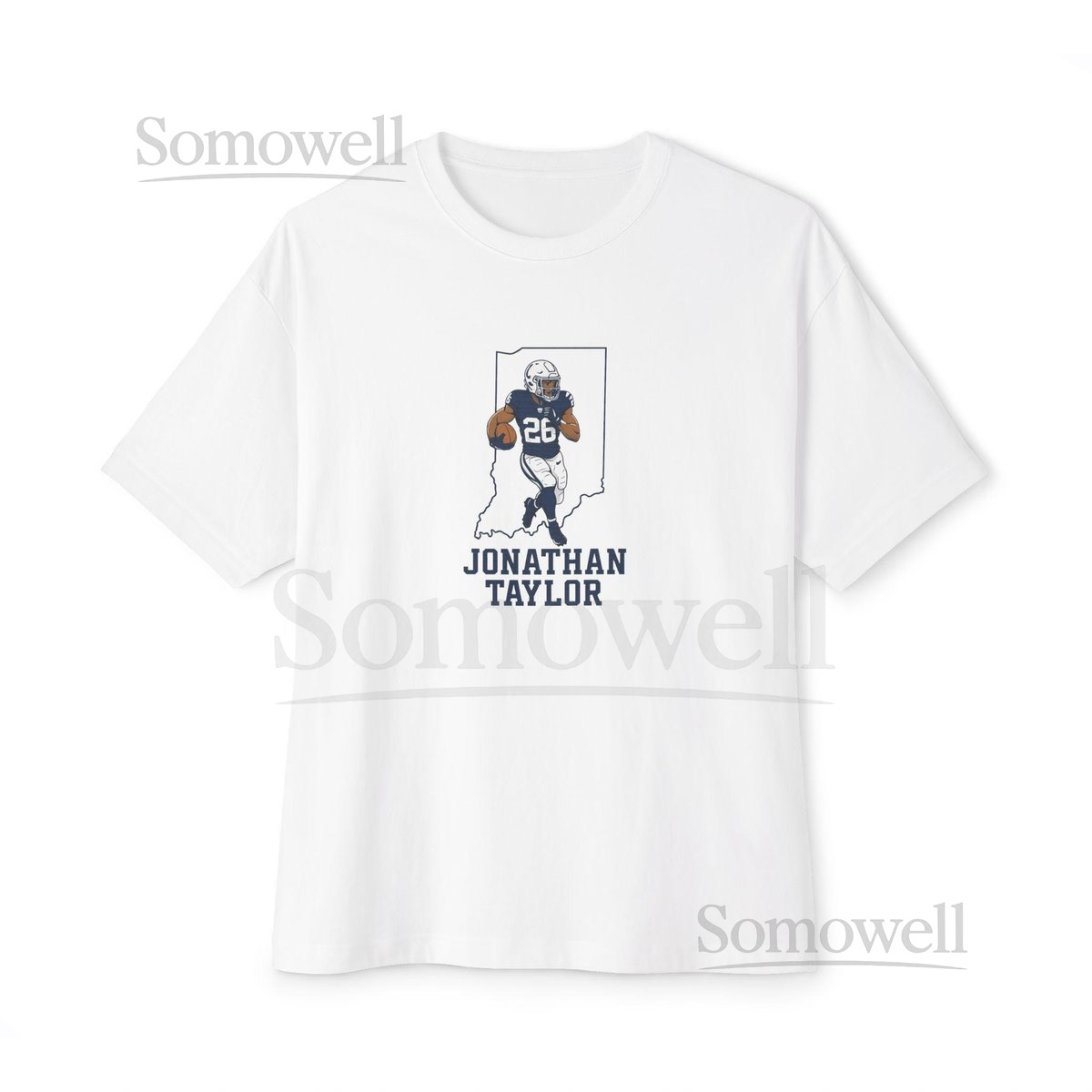 Indiana Jonathan Taylor Retro Oversized Tee Shirt Indianapolis Colts Fan Gift Unisex T-Shirt Boxy Tee Streetwear A_436