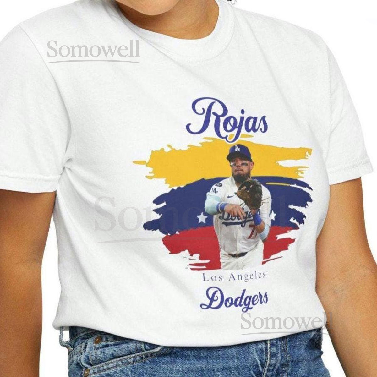 Dodgers Los angeles Miguel Rojas dodgers gift for proud venezuelan baseball Venezuela T-shirt baseball lover_334