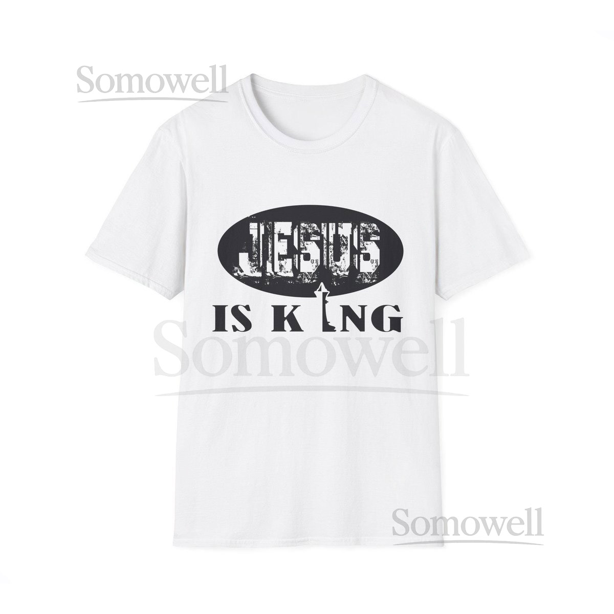 Jesus Is King T-Shirt Christian faith typography tee_212