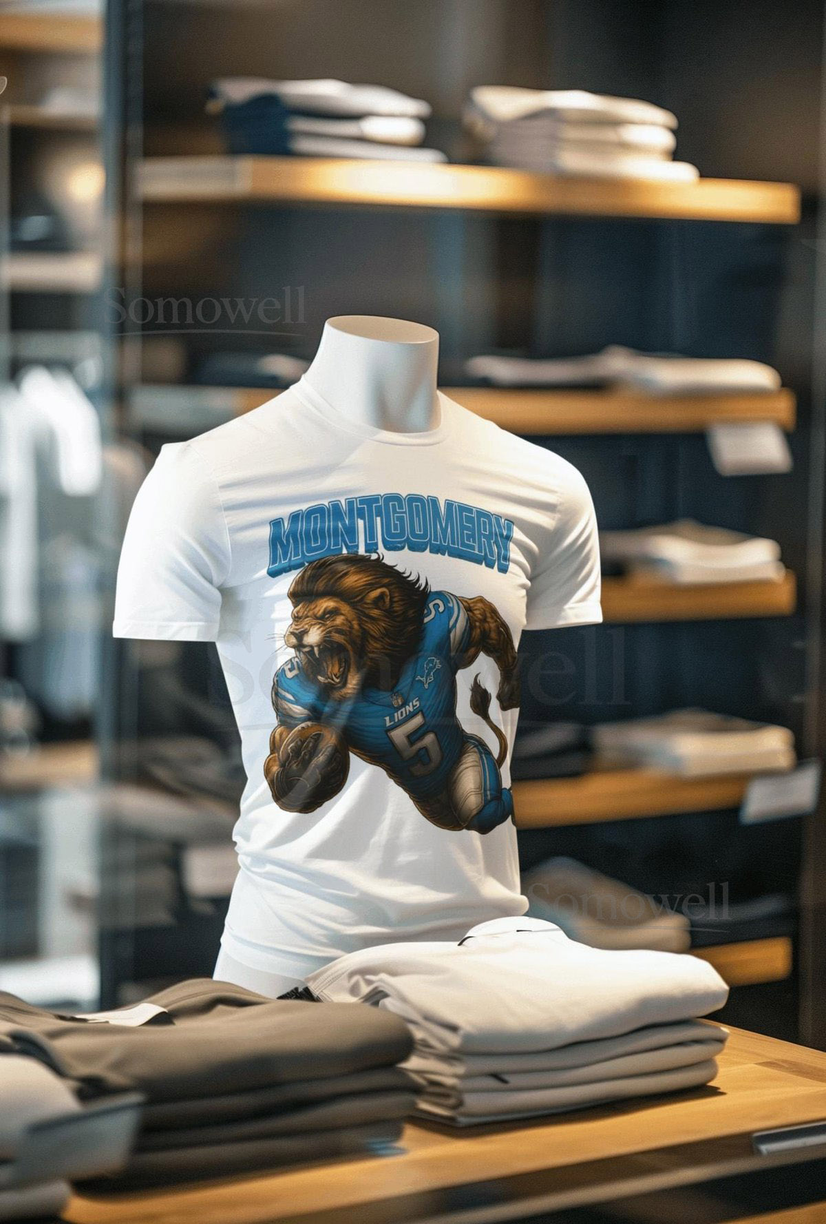 David Montgomery Detroit Lions T-Shirt Game Day Shirt Gift for Lions Fans_86