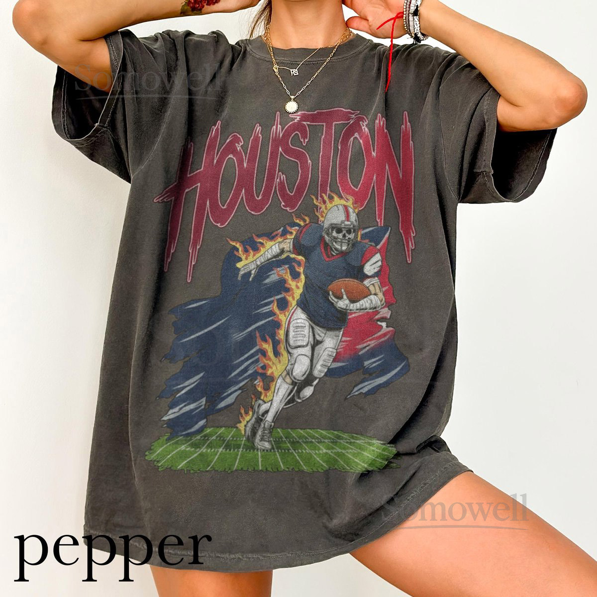 Comfort Colors Houston Football Shirt Vintage Texans Tee Retro 90s Style Game Day _60