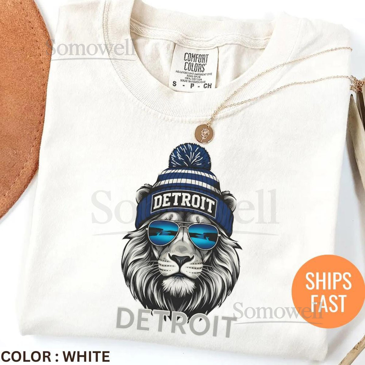 Detroit Lions Shirt Comfort Colors customs Football Tee Lions Mascot T-Shirt Detroit Football . Detroit Football Lion Gift For Fans_283