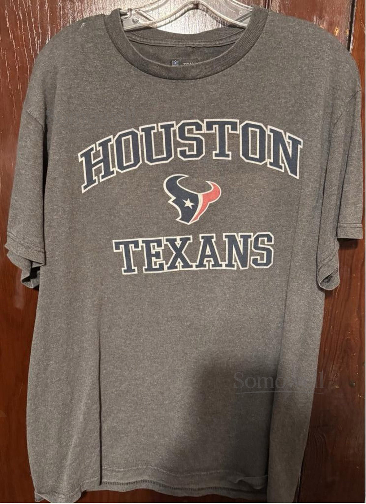 Houston Texans Tee Shirt Gray Size Men's _346