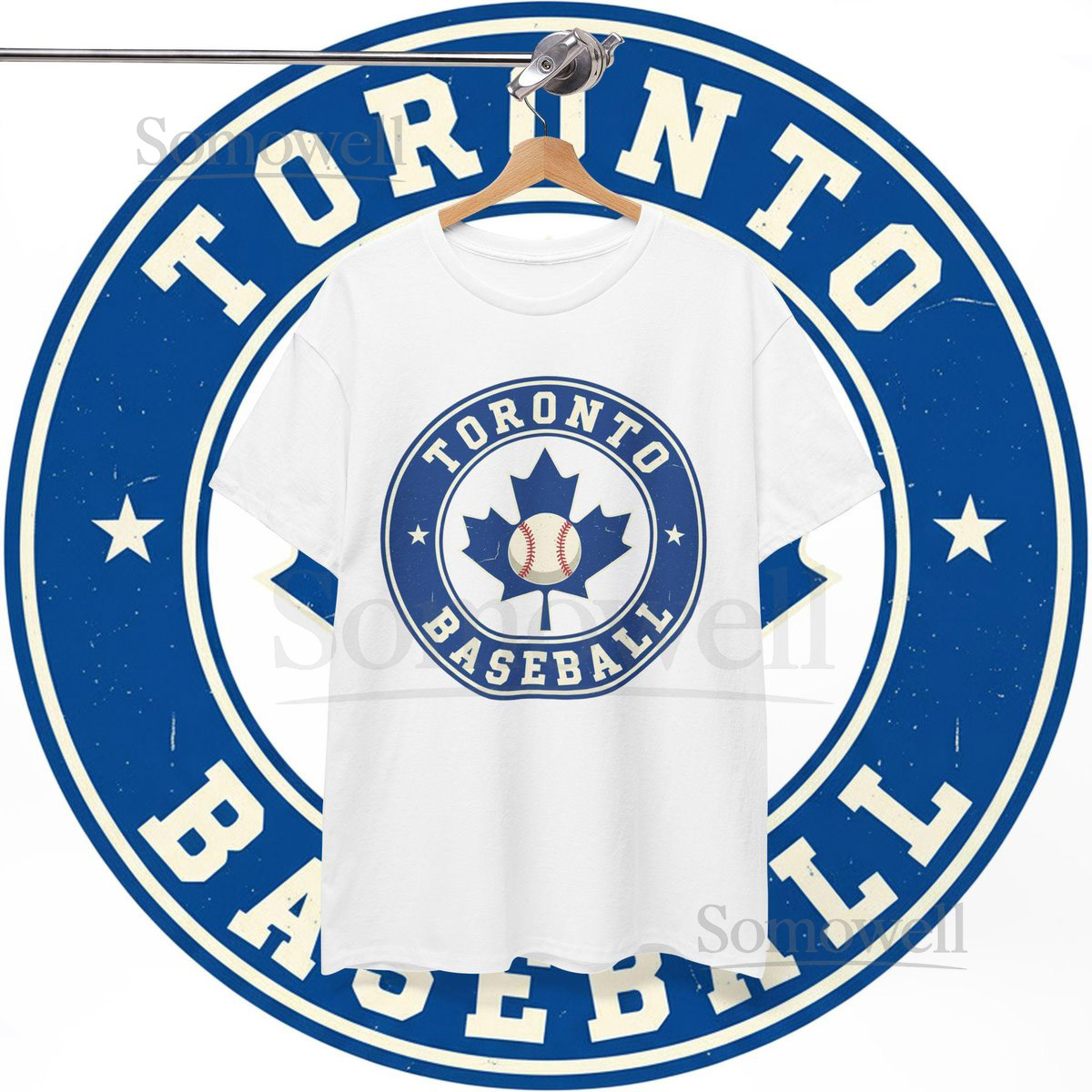Toronto Baseball Shirt Retro Blue Maple Leaf Tee Canadian Baseball Fan Gift Vintage Toronto Sports T-Shirt Men Women Game Day_283