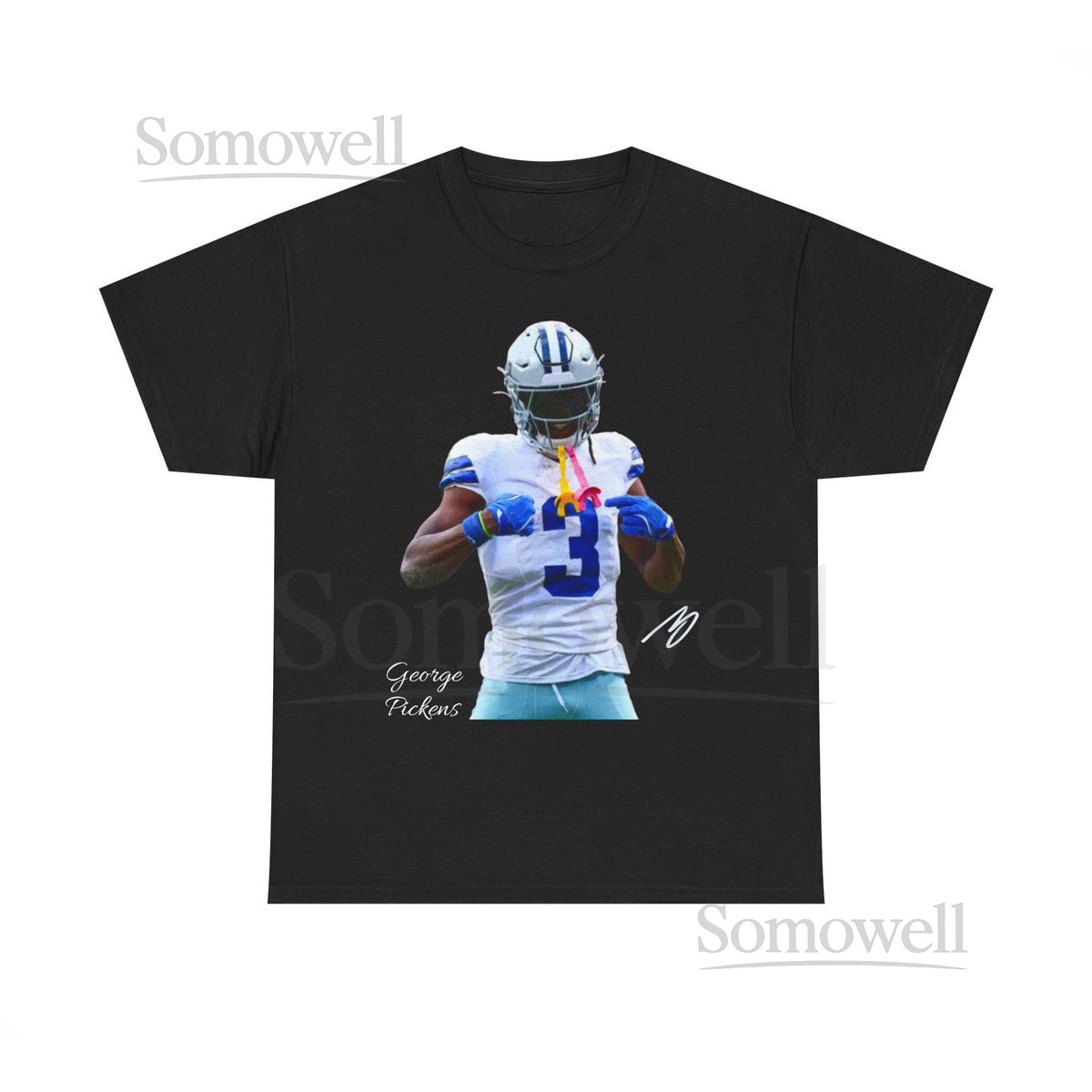 George Pickens Dallas Cowboys T Shirt Autograph Edition_391