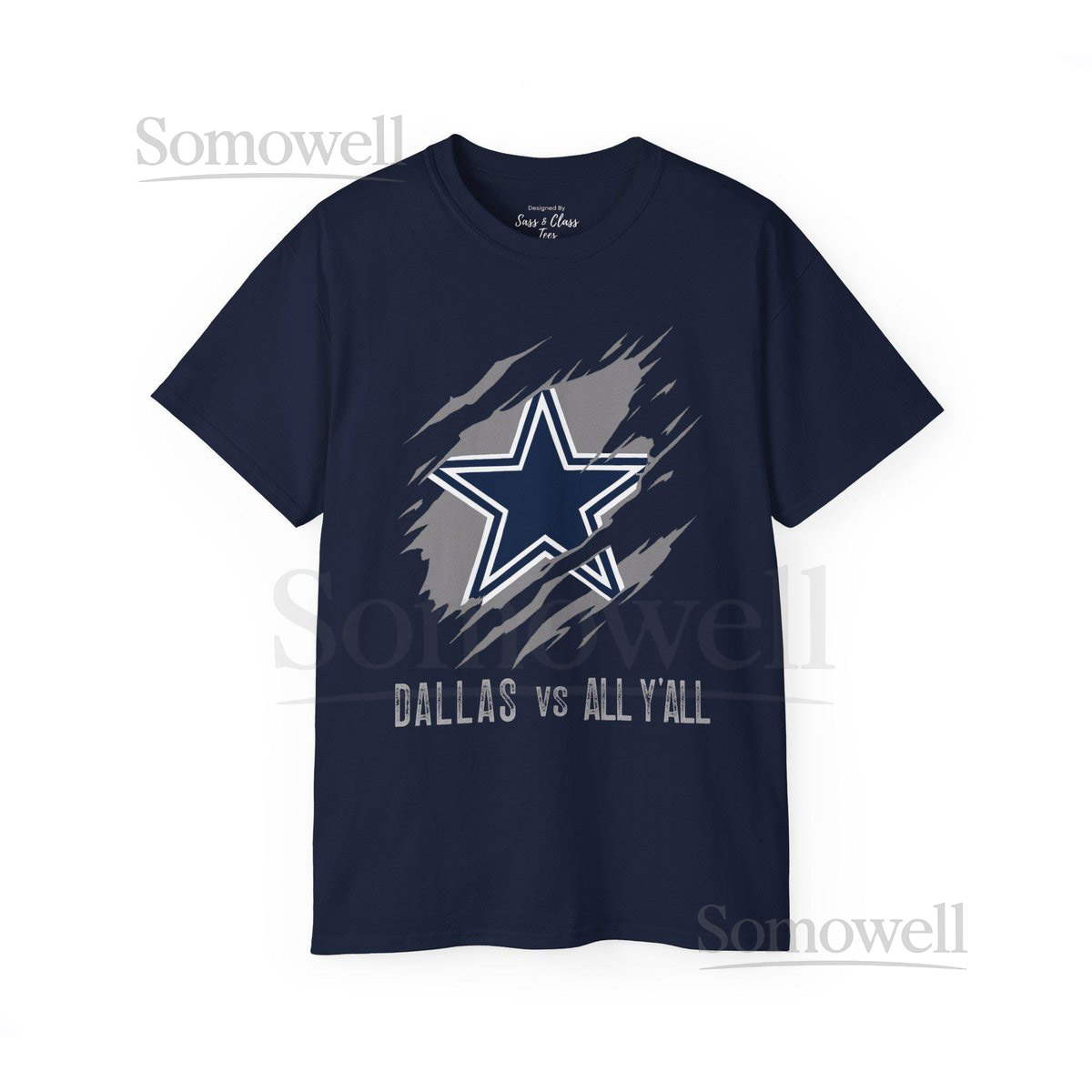 Dallas Cowboys Ripped Star Custom Graphic Tee_161