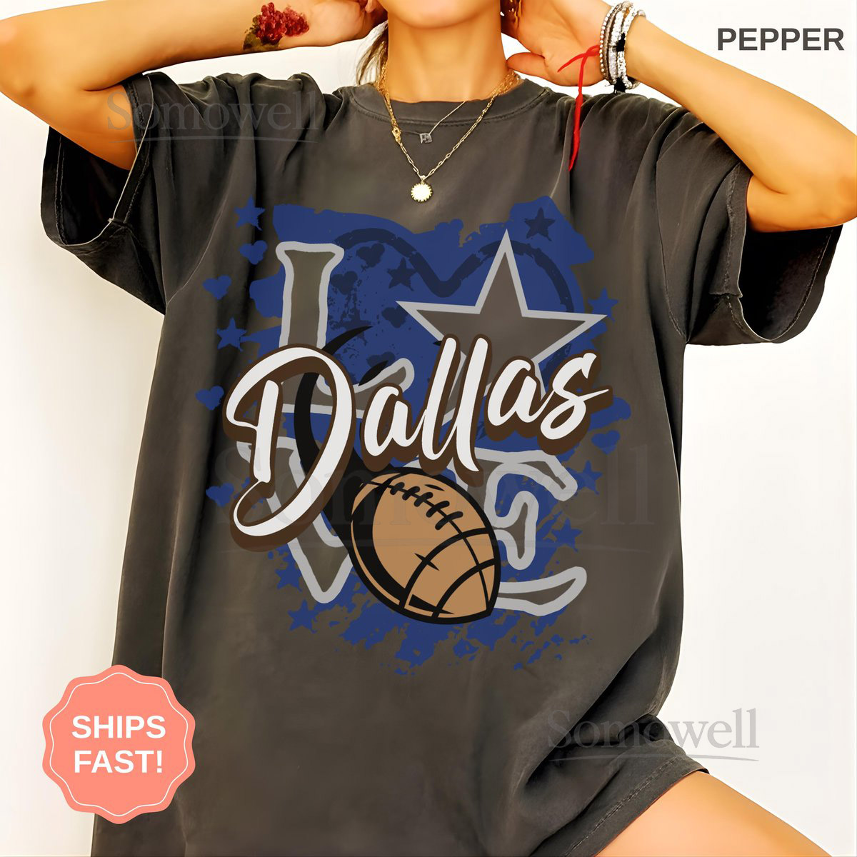 Dallas Football Shirt Love Dallas Star Touchdown Game Day T-Shirt Football Fan Sports Gift Unisex Comfort Colors Tee For Men Women_235