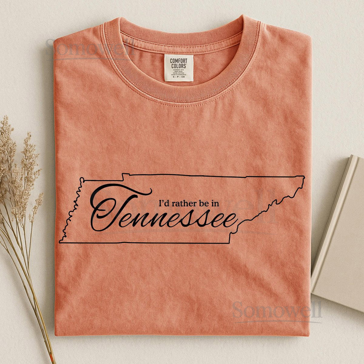 Tennessee Shirt I'd Rather Be Tee Southern Mountain Shirt Comfort Colors State Pride Tee Nashville Music Gift Cozy Fall Travel Graphic_565