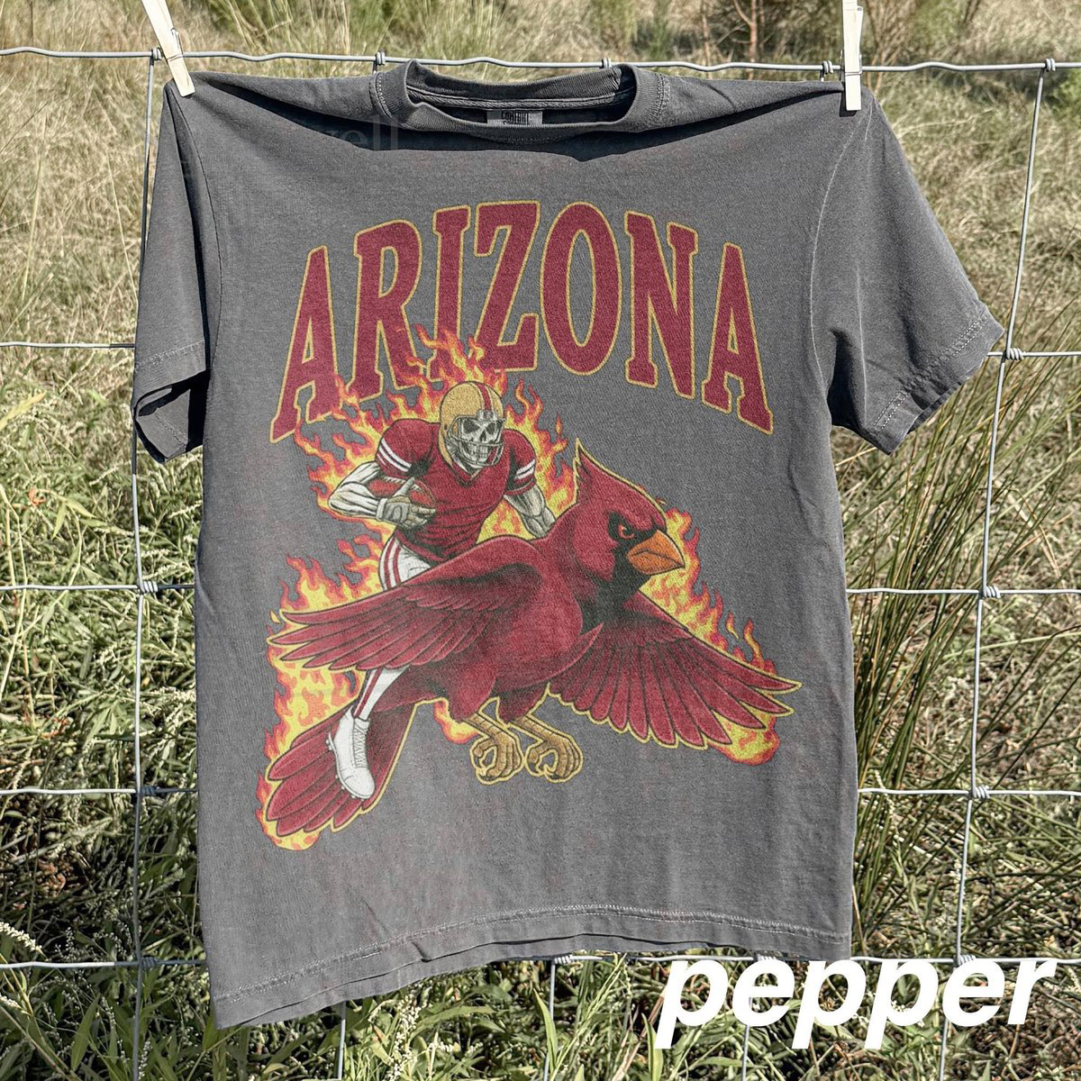 Vintage Arizona Football Shirt Comfort Colors Cardinals Tee Retro 90s Game Day T-Shirt_976