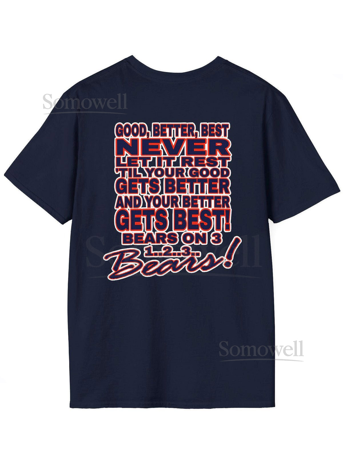 BEAR DOWN Motivational Bears T-Shirt Inspirational T-Shirt Gift for HimHer Positive Quote Tee Softstyle Shirt_182