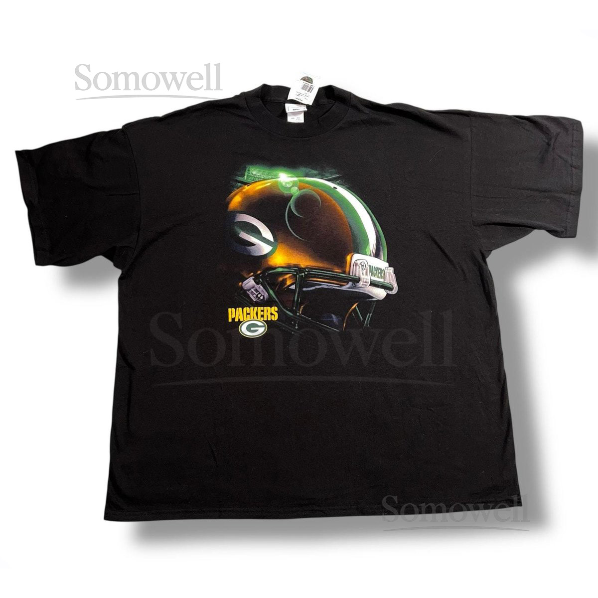 NFL Unisex Green Bay Packers Football T Shirt Top Short Sleeve Black Green 2X_611